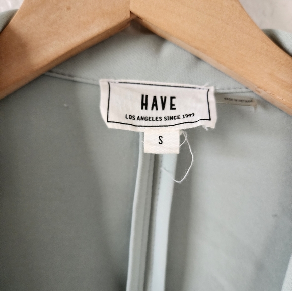 HAVE Women’s Light Green Longline Blazer Jacket Size Small - Picture 4 of 6